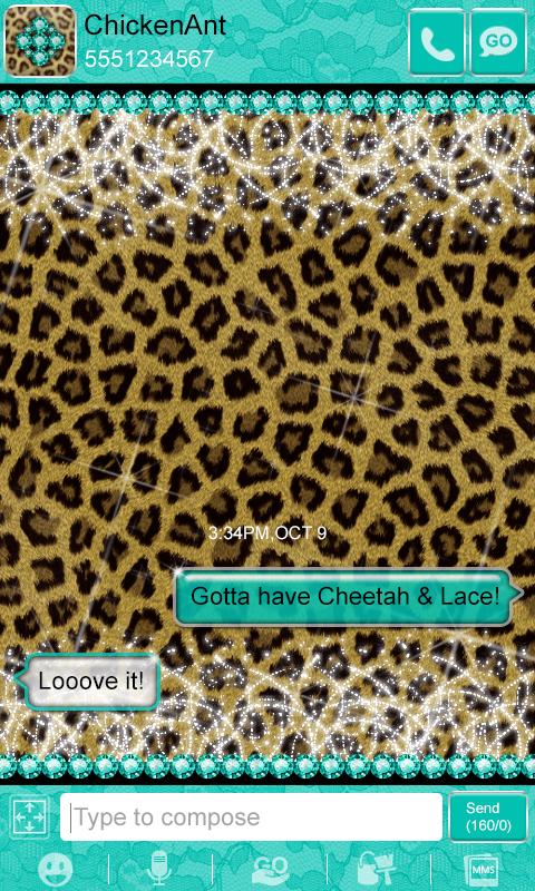 Cheetah &amp; Lace Theme GO SMS Screen 3