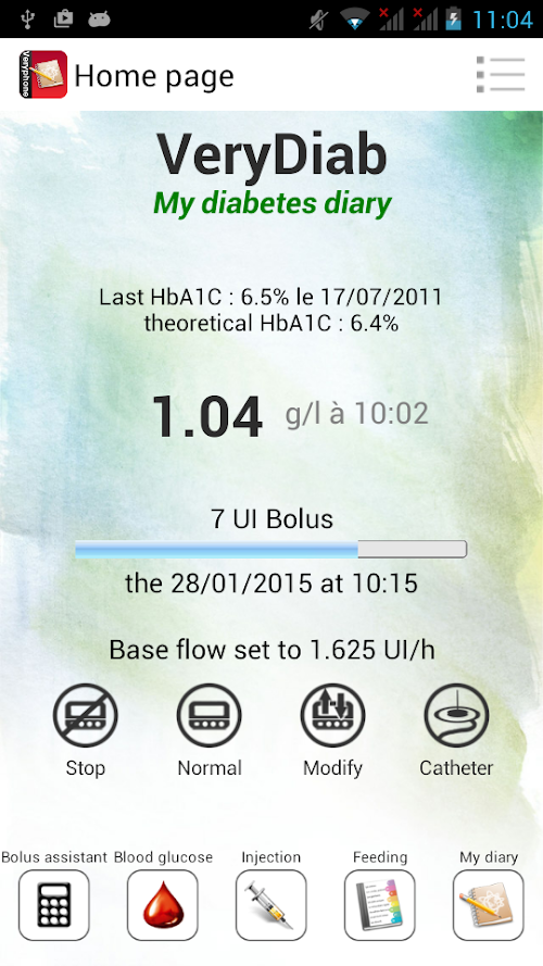 Android application VeryDiab screenshort