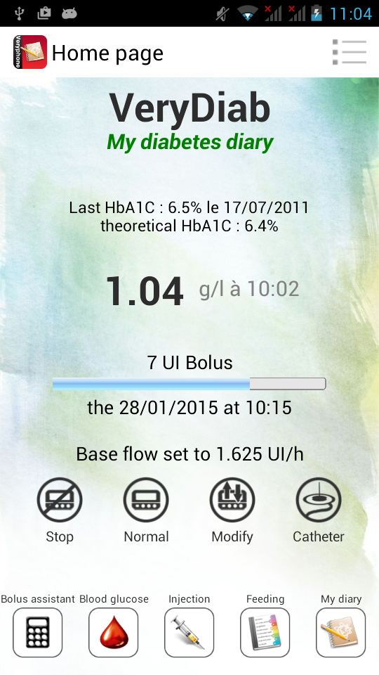 VeryDiab Screen 1