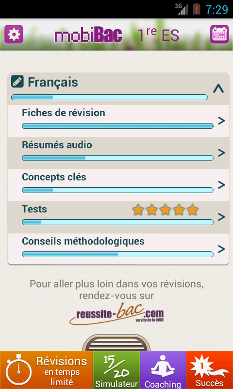 mobiBac 1re ES Screen 1
