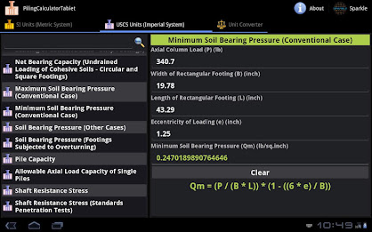 Piling Calculator Tablet poster 4