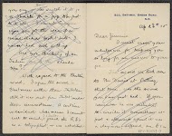 Brief met herkomstgegevens van het Tibetaanse fotoalbum van legertelegrafist D.T. Dalton (pagina 1 en 2)