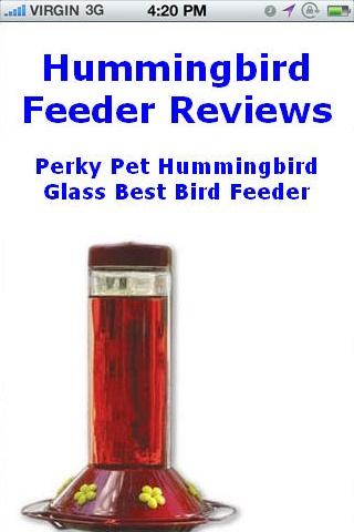 Hummingbird Feeder 209 Reviews