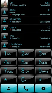 Dialer theme G Black Cyan(圖1)-速報App