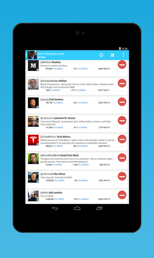 Unfollowers, Twitter Instagram - Android-Apps auf Google Play