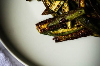 Spicy Oven-Roasted Okra
