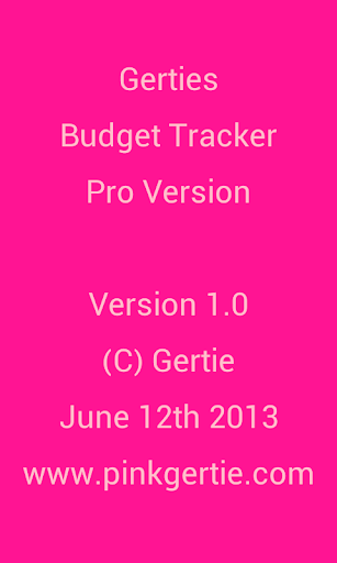Gertie's Budget Tracker Trial