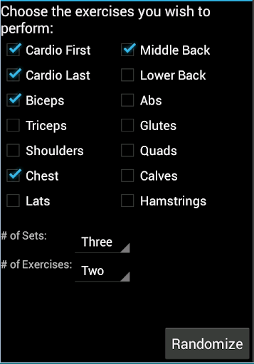 Randomized Workout