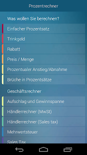 Android-Anwendung Percentage Calculator Screenshot