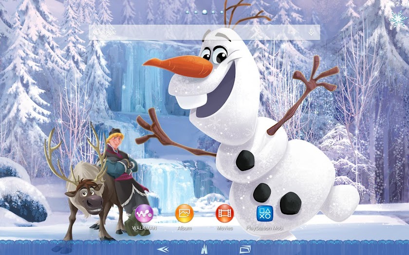 XPERIA™ DisneyFrozenOlaf Theme Screen 3