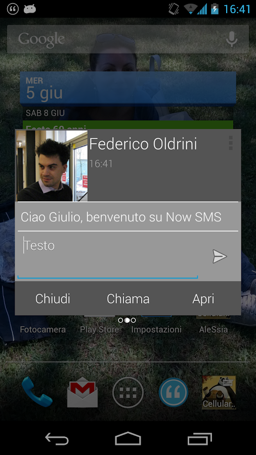    Now SMS- screenshot  