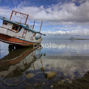 Boat on Amahami by Erwan Setyawan - Transportation Boats