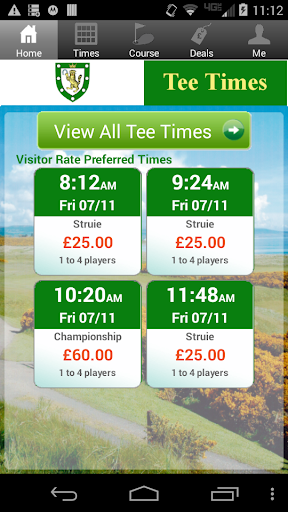 Royal Dornoch golf tee times