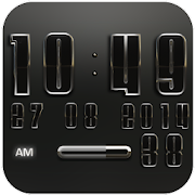 Digi Clock Widget Black Ronin