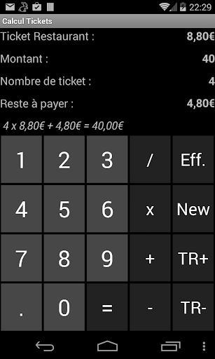 Calcul des Tickets Resto