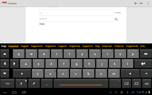 Thumb Keyboard Screenshot