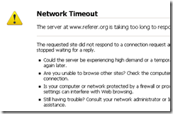 network time out