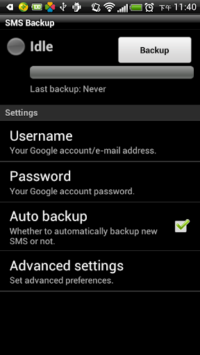 Sms backup