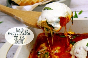 Baked Mozzarella Chicken Roll Ups