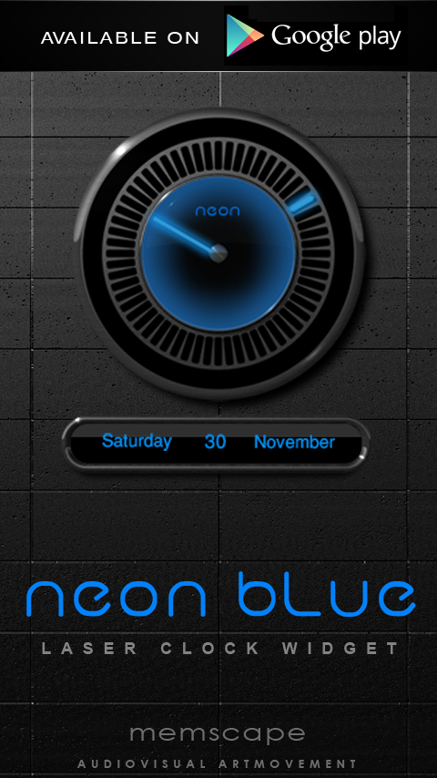 Next Launcher Theme Neon Blue - screenshot