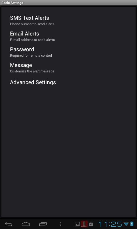 PowerEye Pro AC outage alert Screen 3