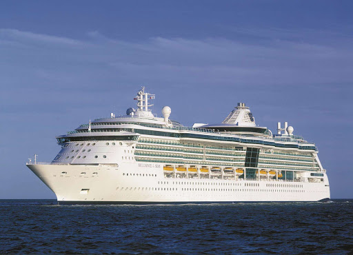 Brilliance-of-the-Seas-exterior - Brilliance of the Seas sails to multiple destinations in the Caribbean and Mediterranean.