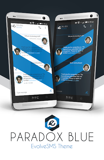 免費下載個人化APP|EvolveSMS Theme - Paradox Blue app開箱文|APP開箱王