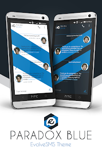 Lastest EvolveSMS Theme - Paradox Blue APK for Android