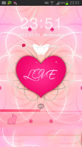 GO Locker Theme Pink Heart Buy