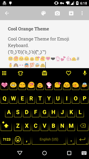 Neon Orange - Emoji Keyboard