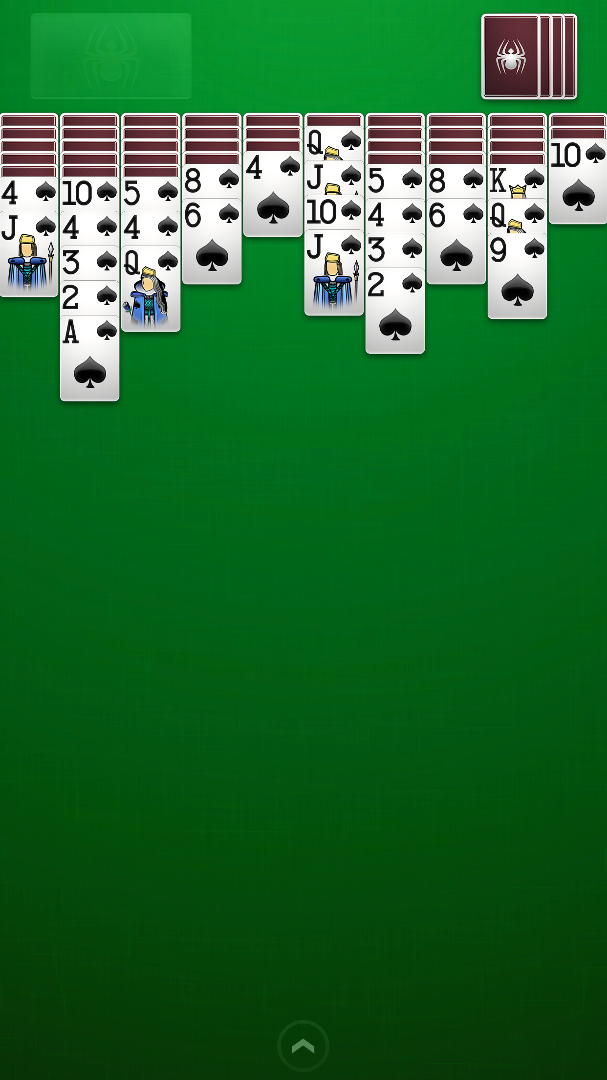 Android application Spider Solitaire screenshort