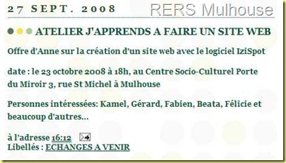 RERS Mulhouse - créer un site