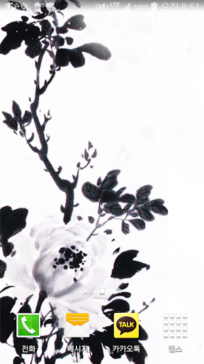 peonyflower inkwash wallpaper