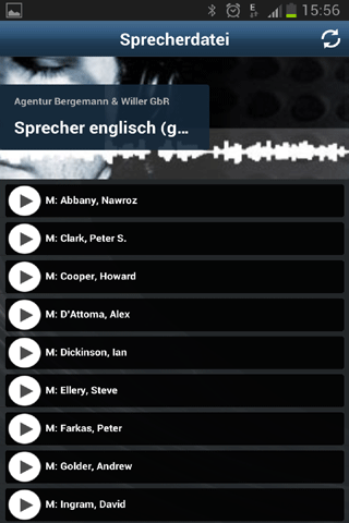 Sprecherdatei Sprecher Voices