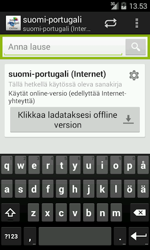 Finnish-Portuguese Dictionary