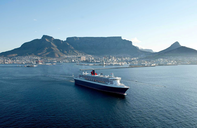 Take in sweeping views of the mountains and landscape of Cape Town, South Africa, during a sailing aboard Queen Mary 2.