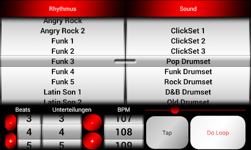 Android-Anwendung Acoustic Drum Machine Screenshot