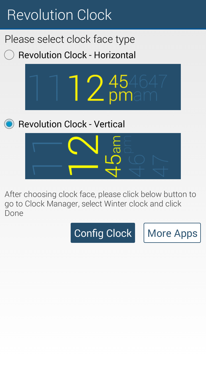 Gear Fit Revolution Clock Screen 3