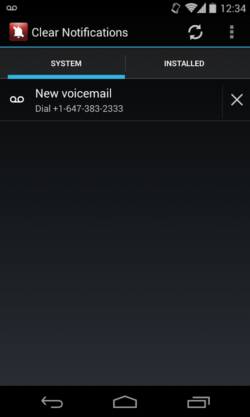 Android application Clear Voicemail Notifications screenshort