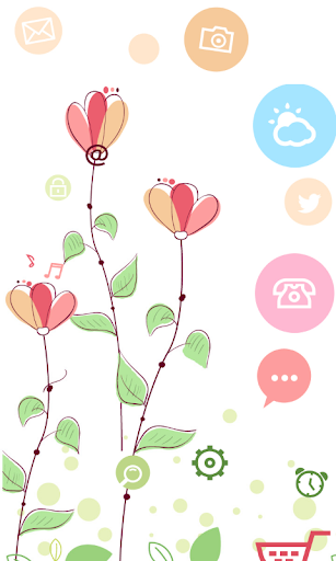 Launcher 8 theme:Flowers