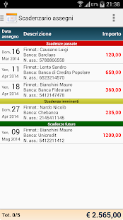 Screenshot dell'applicazione Android Checks Gold