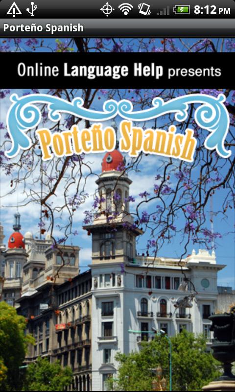 Android application Porteño Spanish screenshort