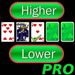Higher or Lower Pro card game logo