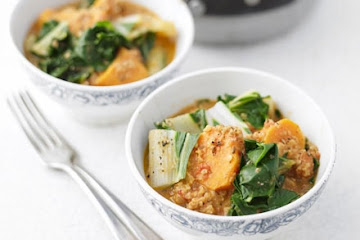 Chard, sweet potato & peanut stew