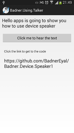 Device Speaker Example