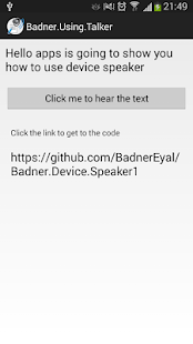 Device Speaker Example Screenshots 0