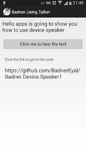 Device Speaker Example Screenshots 0 Device Speaker Example Screenshots 0