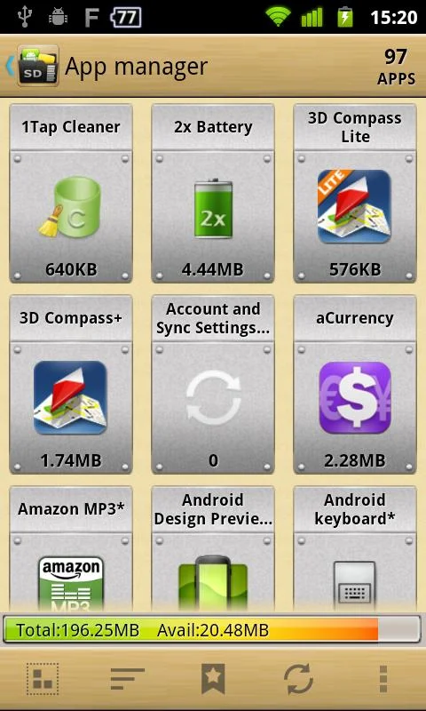 AppMgr Pro III (App 2 SD) - screenshot