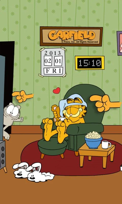 Живые обои Home Sweet Garfield LW Lite на Андроид
