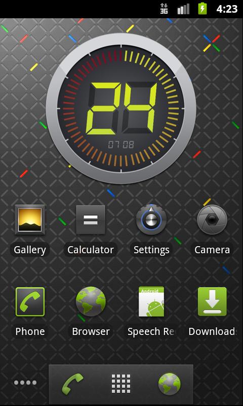 Circle digital clock. widget Screen 3